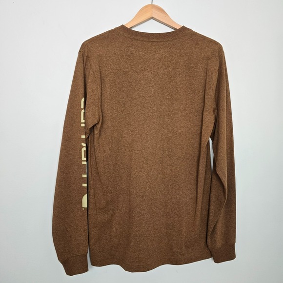 Carhartt Men Workwear Heavyweight Long Sleeve Camo Logo Graphic Tee Sz M Utility - Picture 6 of 9